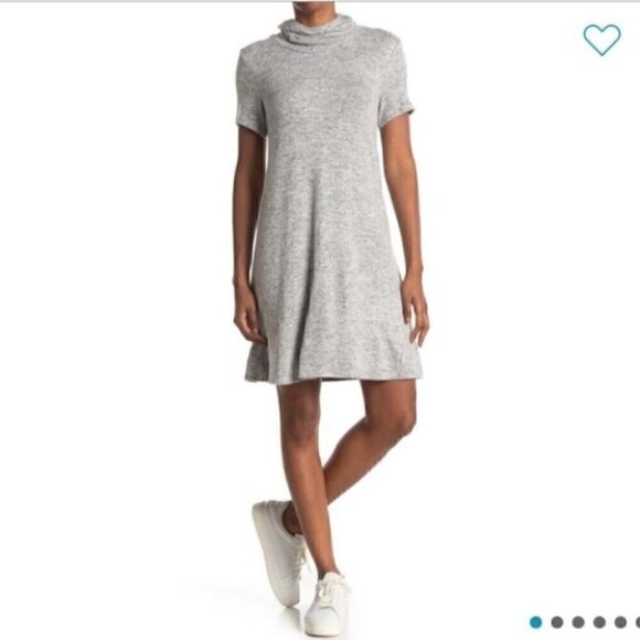 BOBEAU Gray Cowl Neck Built-In Face Mask Sweater Dress Size XS - Picture 4 of 8